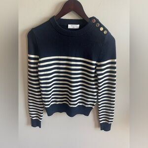 Babaton Navy Striped wool/cotton blend Sweater size 2xs
